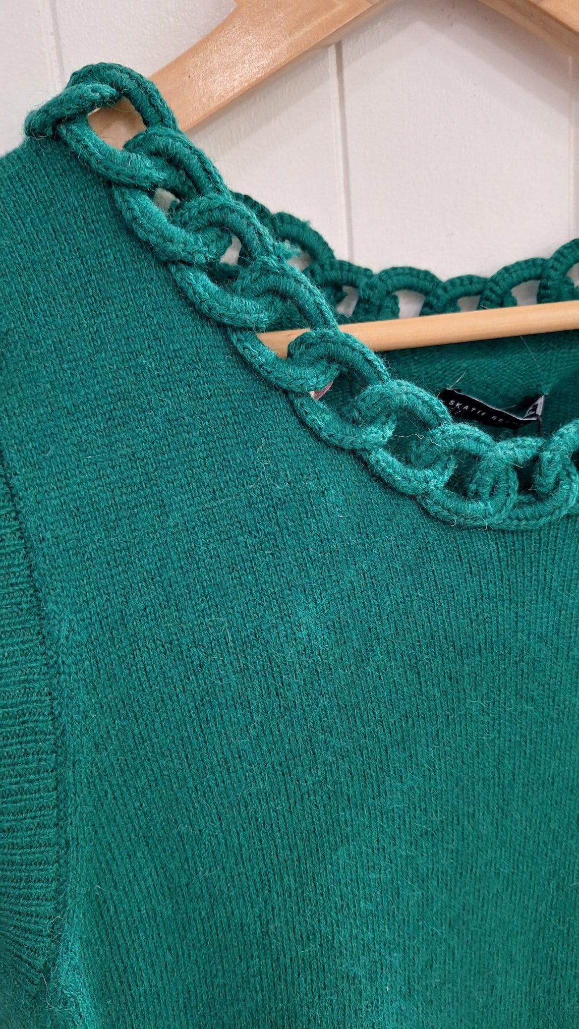 Chain Neckline Angora Top