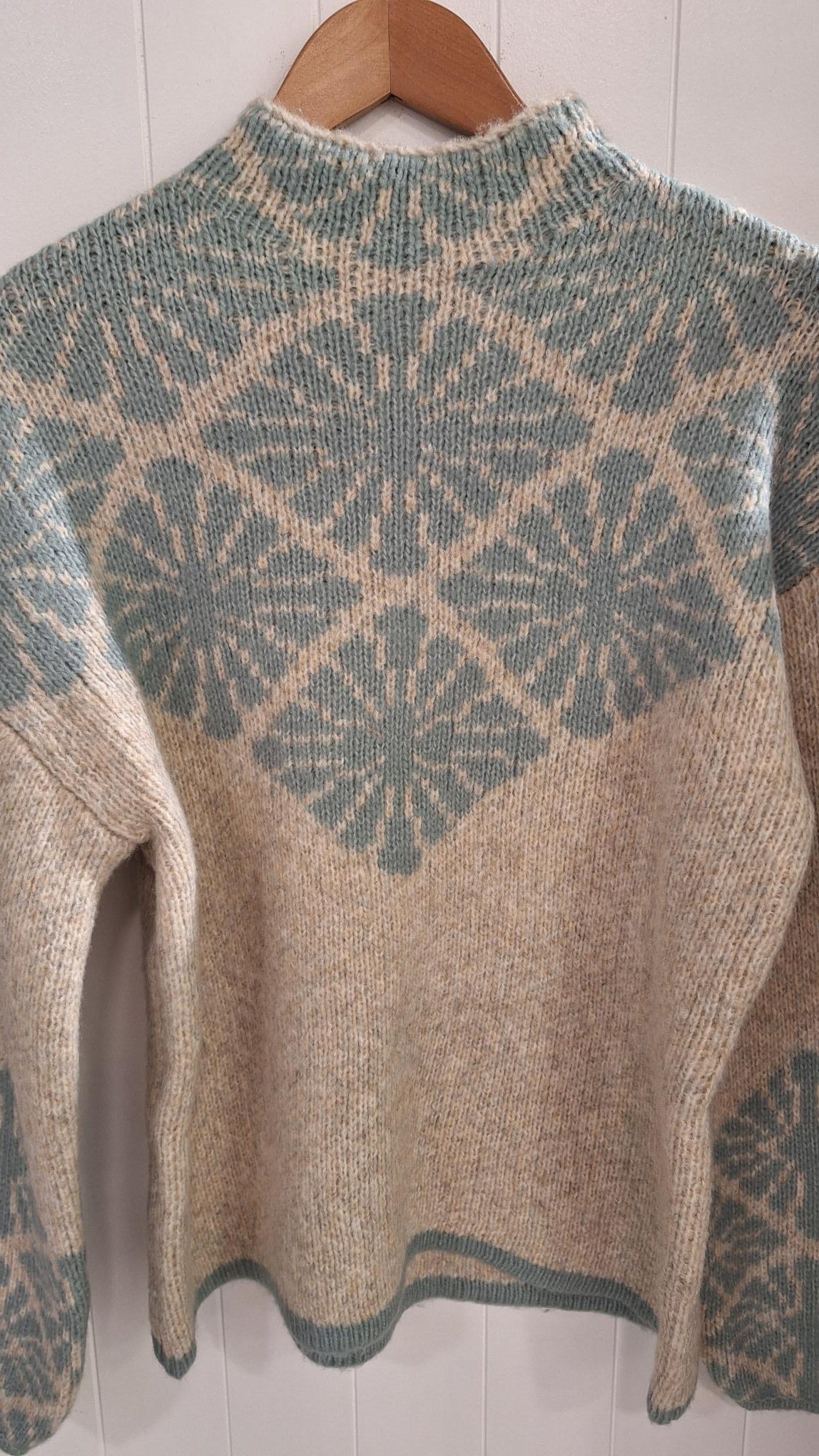 Jacquard Sweater in Teal