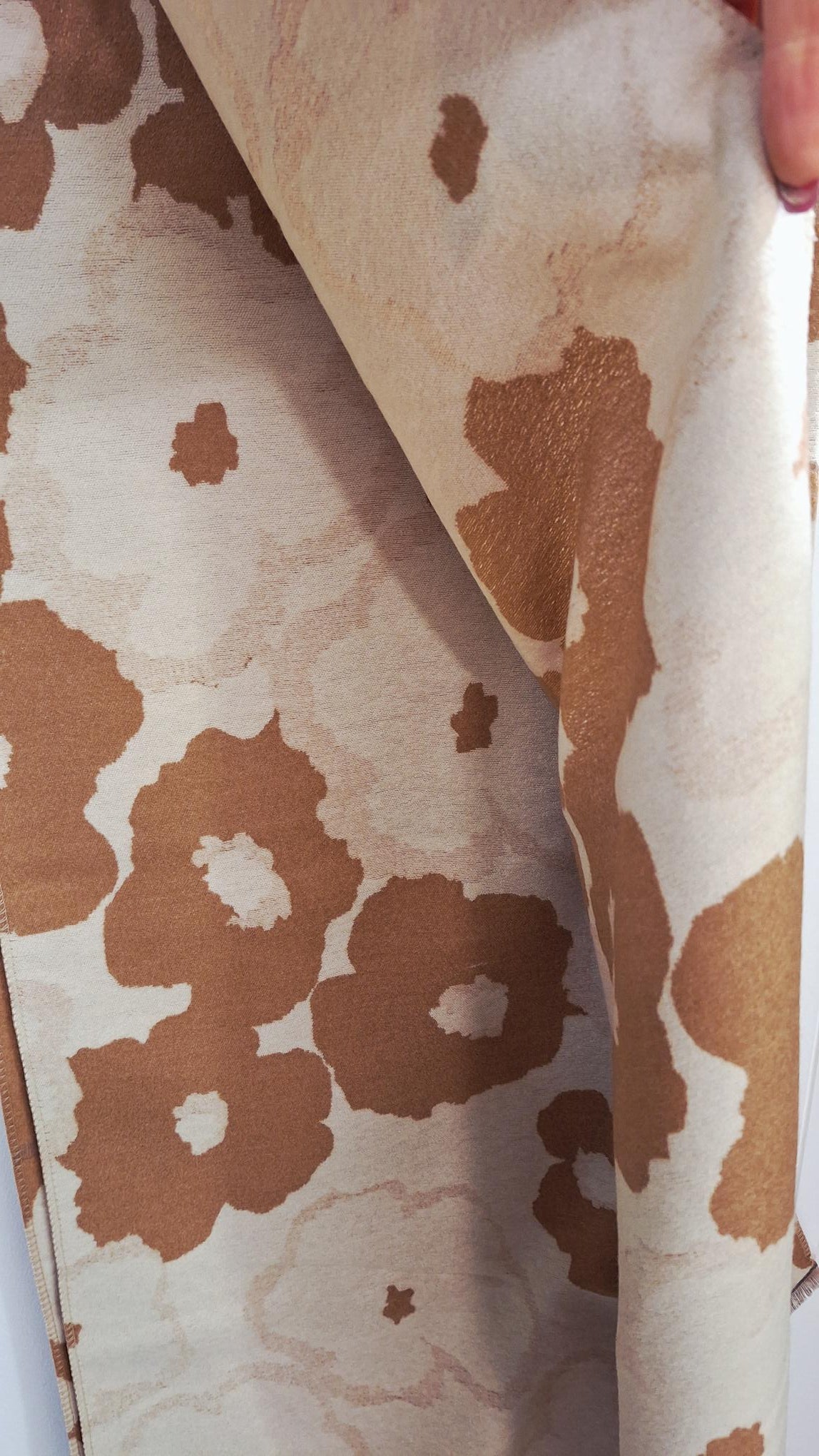Everyday Winter Scarf in Sand and Ivory Poppy