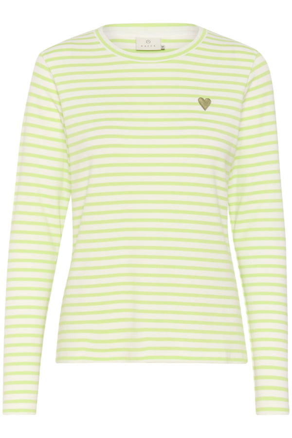 Liddy T-Shirt in Chalk / Lettuce Stripe