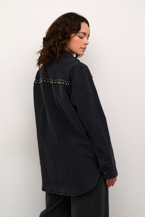 KAlouisa Shirt in Black Washed Denim