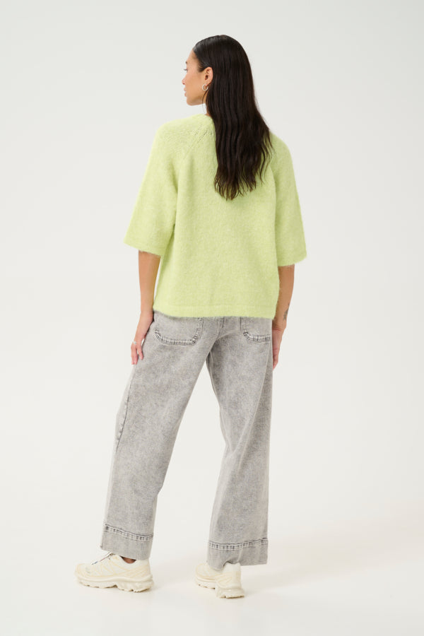 KAemilie V-neck Jumper in Lettuce Green