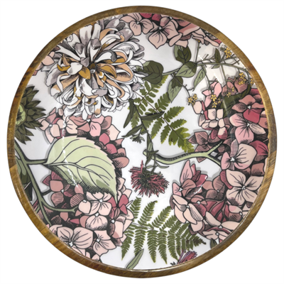 Large Pink Hydrangea Bowl - 38cm
