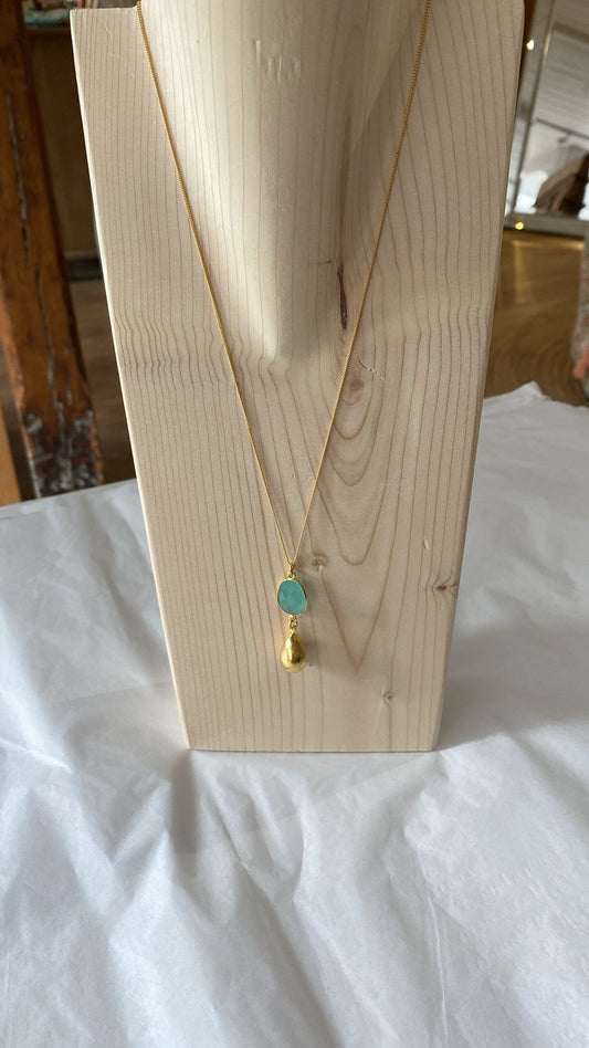 Blue Topaz Crystal Necklace