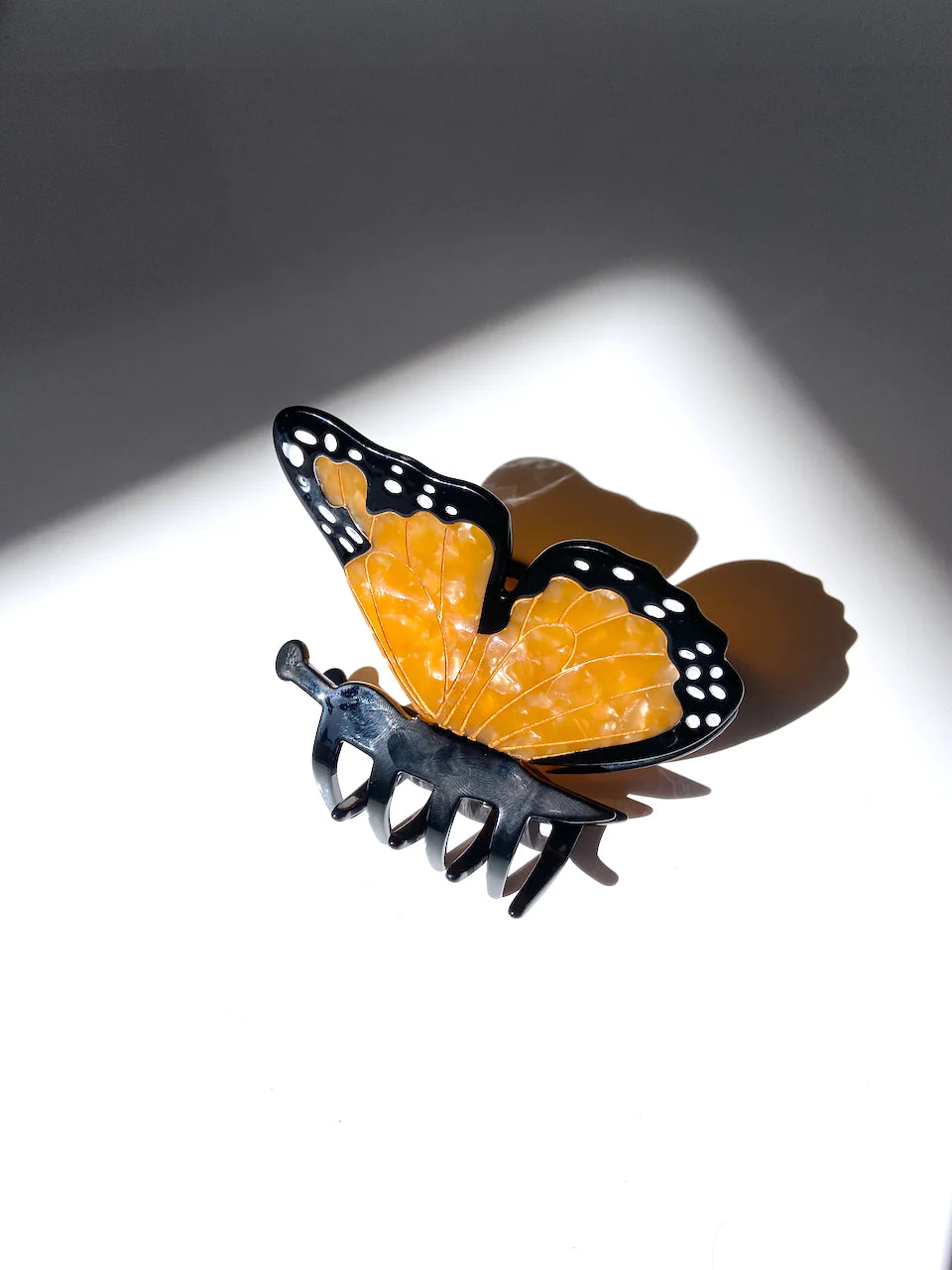 Hand-painted Monarch Butterfly Claw Hair Clip