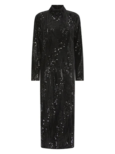 Aurora Dress in Black Sequin