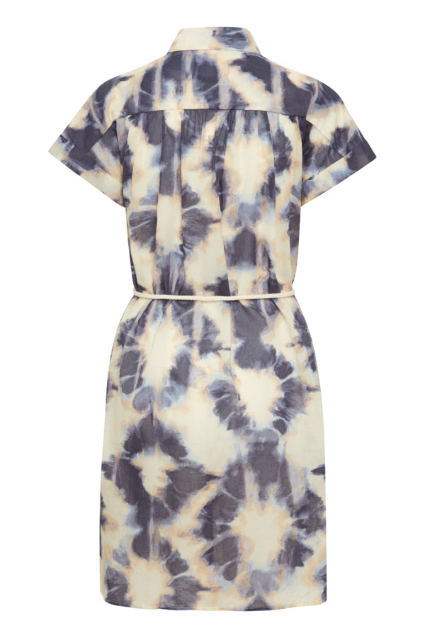 IHEMMERETTA Dress in Sand & Blue Tie Dye