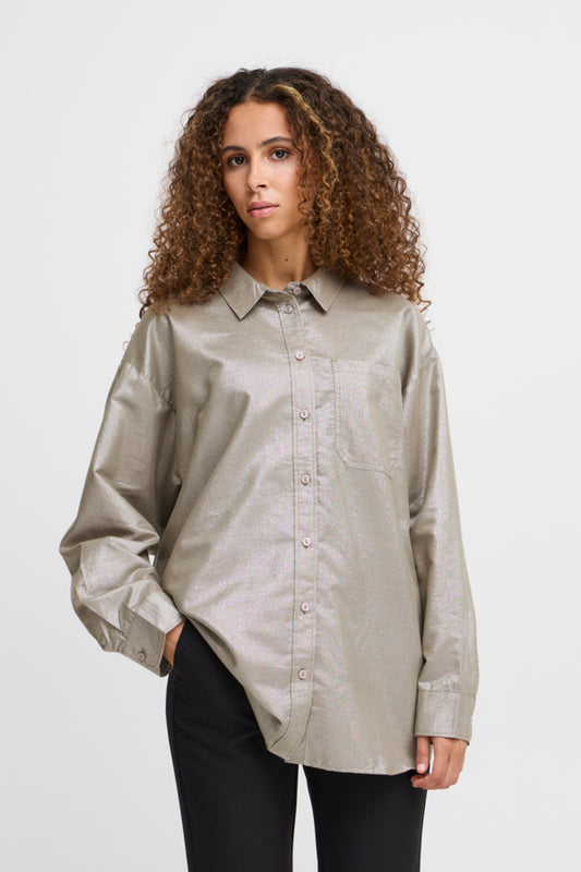 IHHOULO Shirt in Champagne Silver