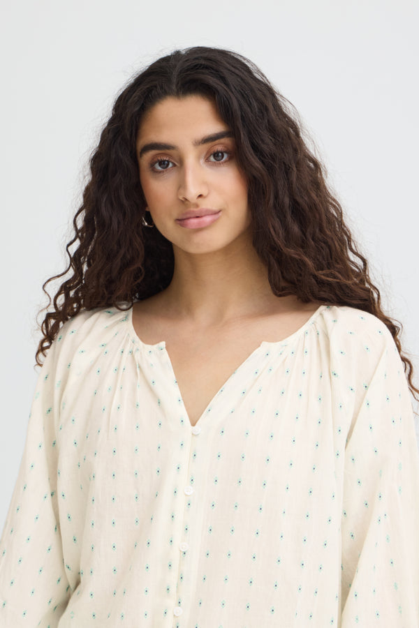 IHDOTSE Shirt in Green Dobby