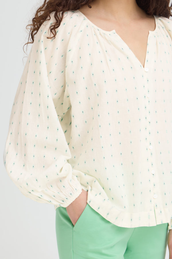 IHDOTSE Shirt in Green Dobby