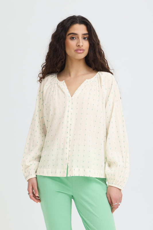 IHDOTSE Shirt in Green Dobby