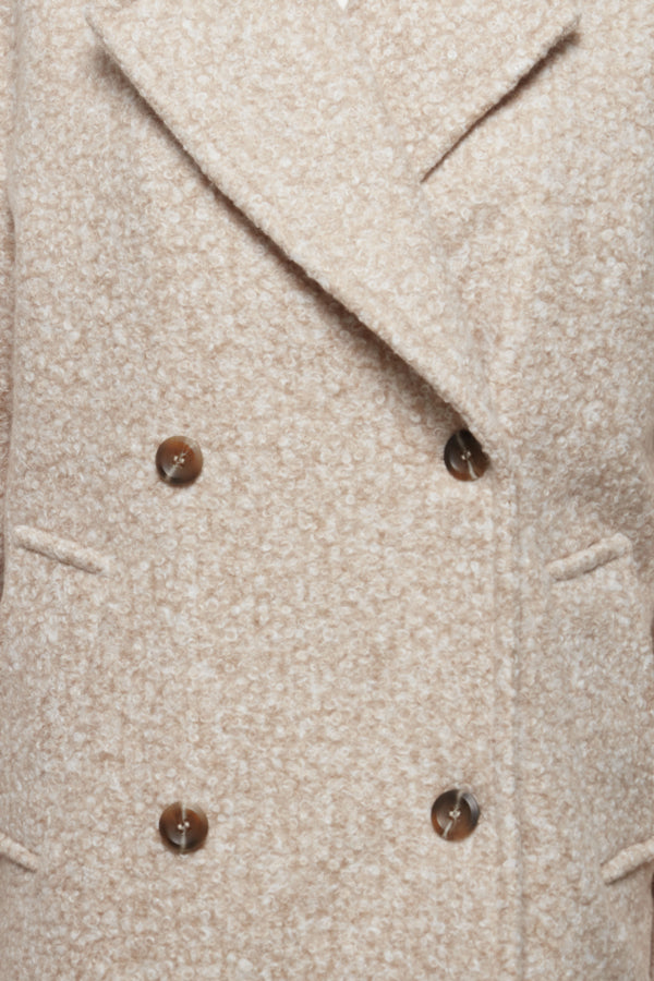 Three Quarter Length Coat in Limestone