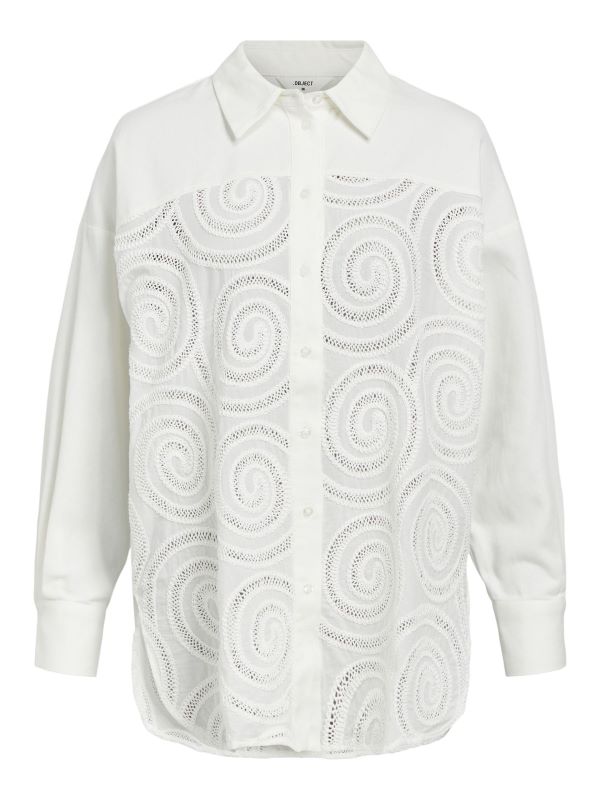 MIYA Embroidered Shirt Cloud Dancer White