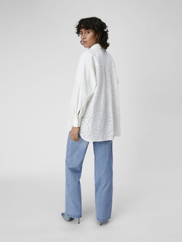 MIYA Embroidered Shirt Cloud Dancer White