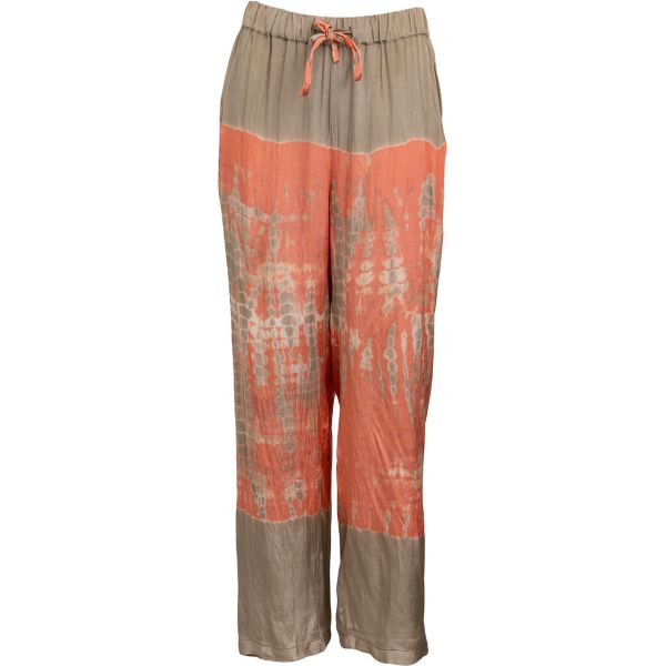 Snake Tie Dye Trousers in Sand / Coral