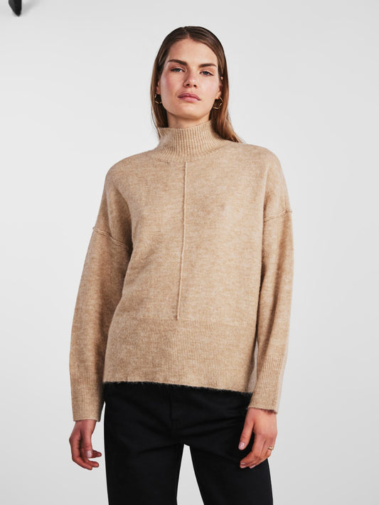 YASBALIS Round Knecked Sweater in Oat