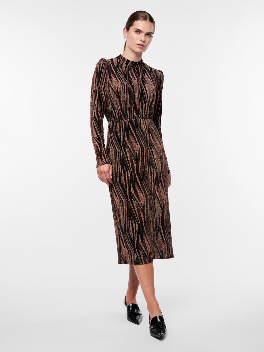 Yasyen Dress in Black and Copper