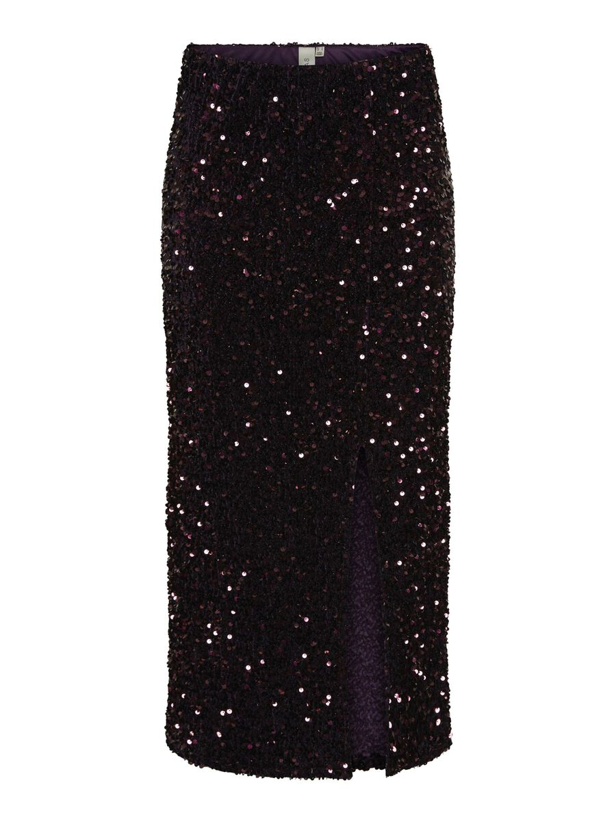 YASATIVO Sequin Midi Skirt