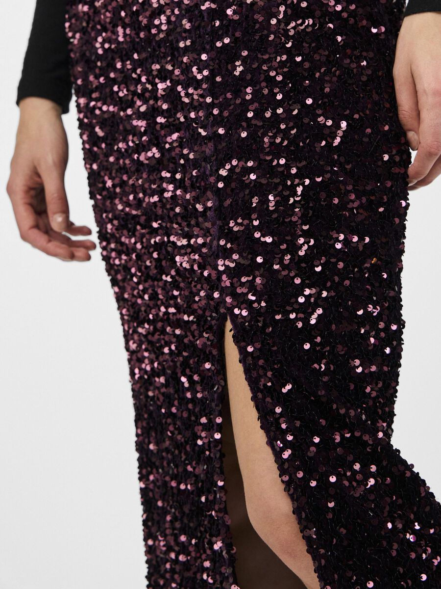 YASATIVO Sequin Midi Skirt