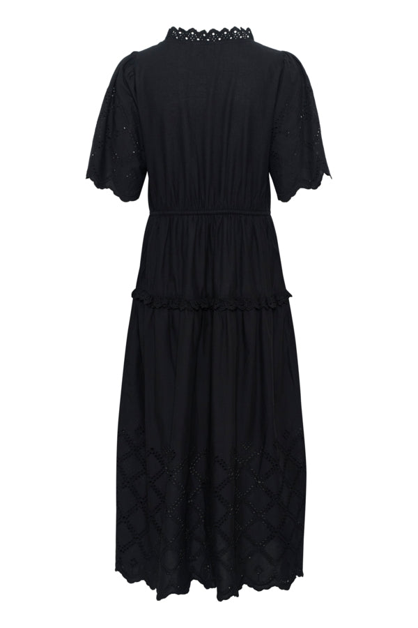 Rikkemai Short Sleeved Maxi Dress in Black