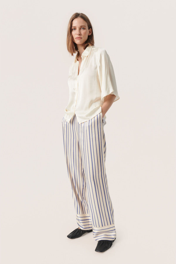 SLPuk Wide Legs Trousers in Coastal Fjord Stripe