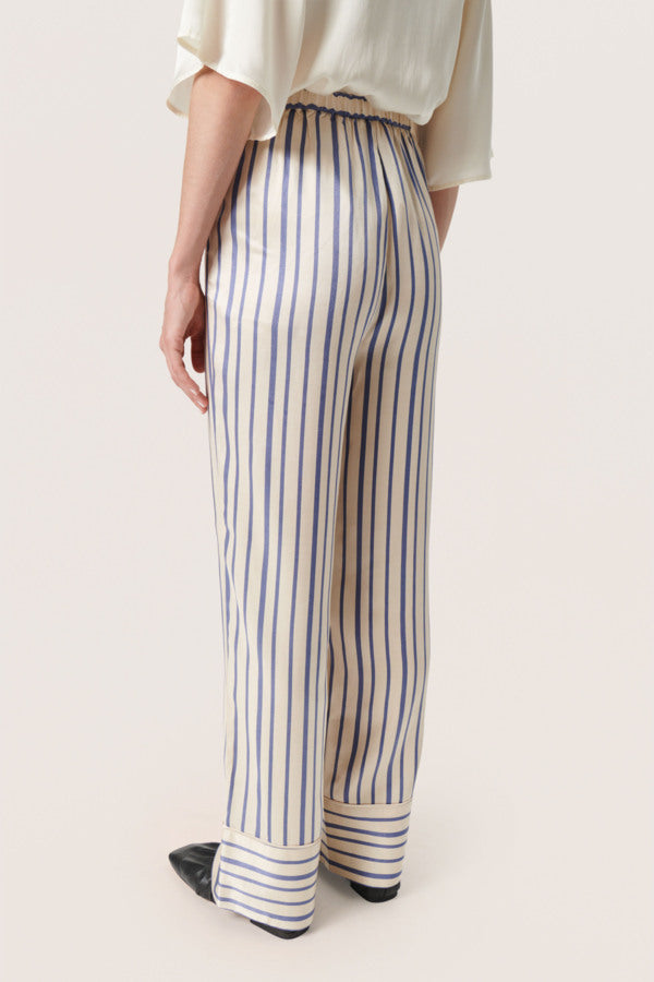 SLPuk Wide Legs Trousers in Coastal Fjord Stripe