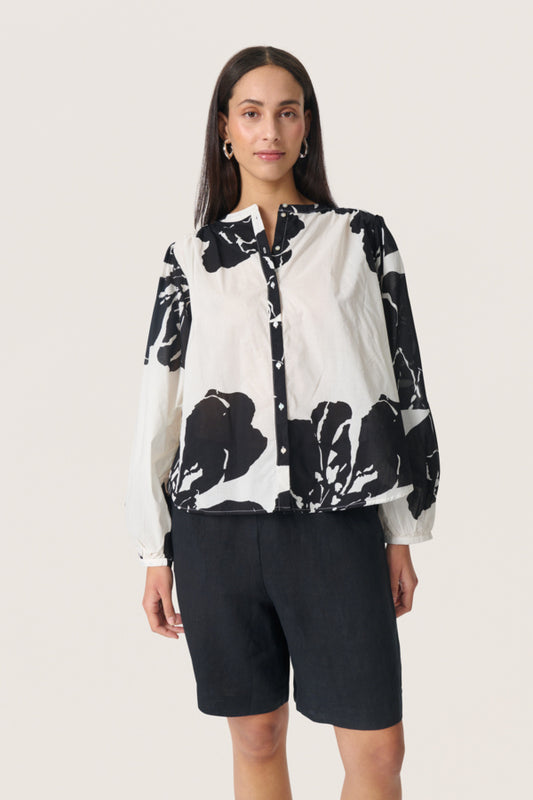 SLJoanne Long Sleeved Shirt in Whisper White Mega Flower