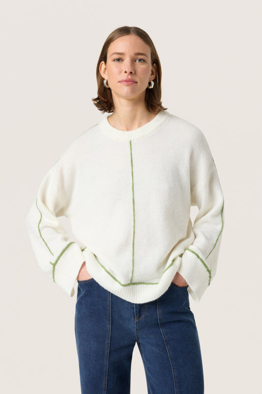SLAmani Contrast Jumper in Broken White