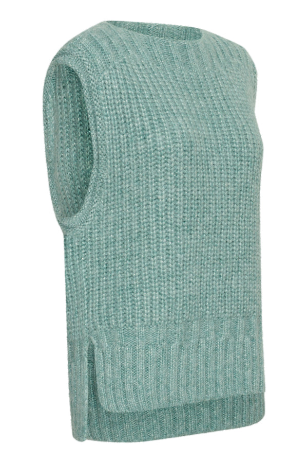 HailySZ Sleeveless Jumper in Blue Surf