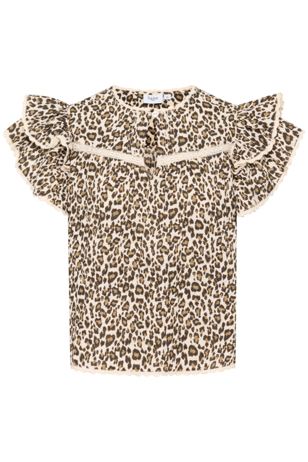 Kirby Blouse in Leopard Print