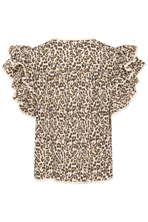 Kirby Blouse in Leopard Print