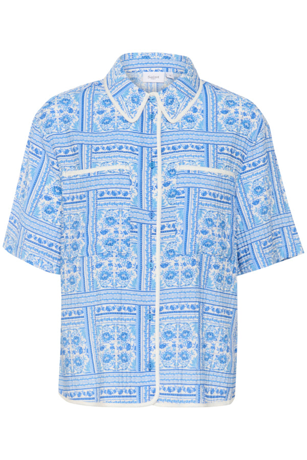 Kaisa Shirt with Campanula Paisley Squares