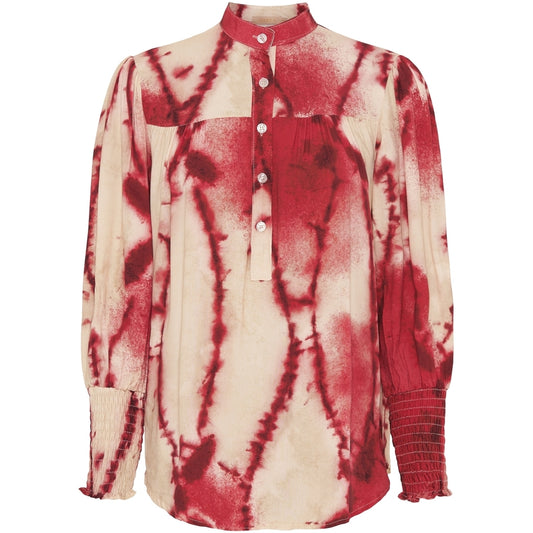 Red India Tie Dye Blouse