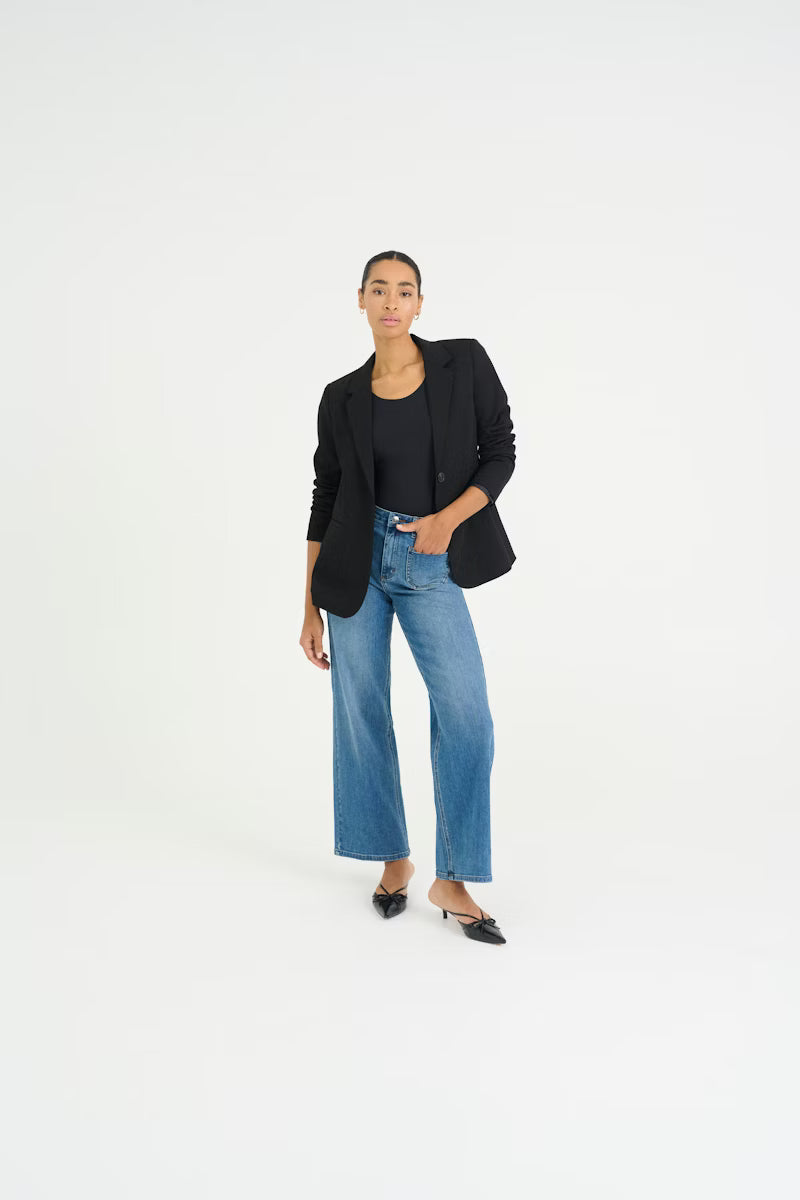 KAbrook High Waisted Regular Fit Jeans in Medium Blue