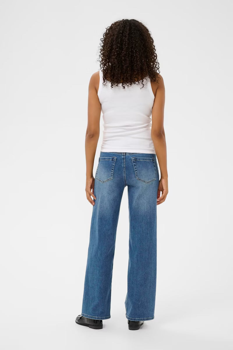 KAbrook High Waisted Regular Fit Jeans in Medium Blue