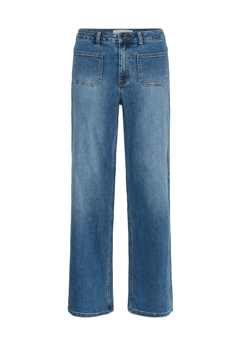 KAbrook High Waisted Regular Fit Jeans in Medium Blue
