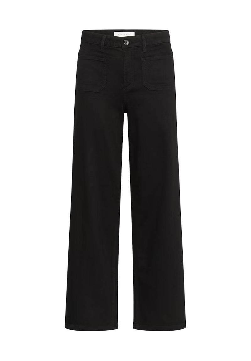 KAbrook High Waisted Regular Fit Jeans in Deep Black