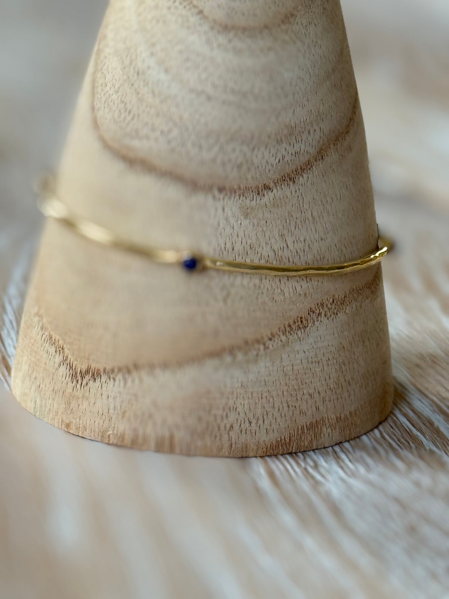 Gold Bracelet with Seed Assorted Stones