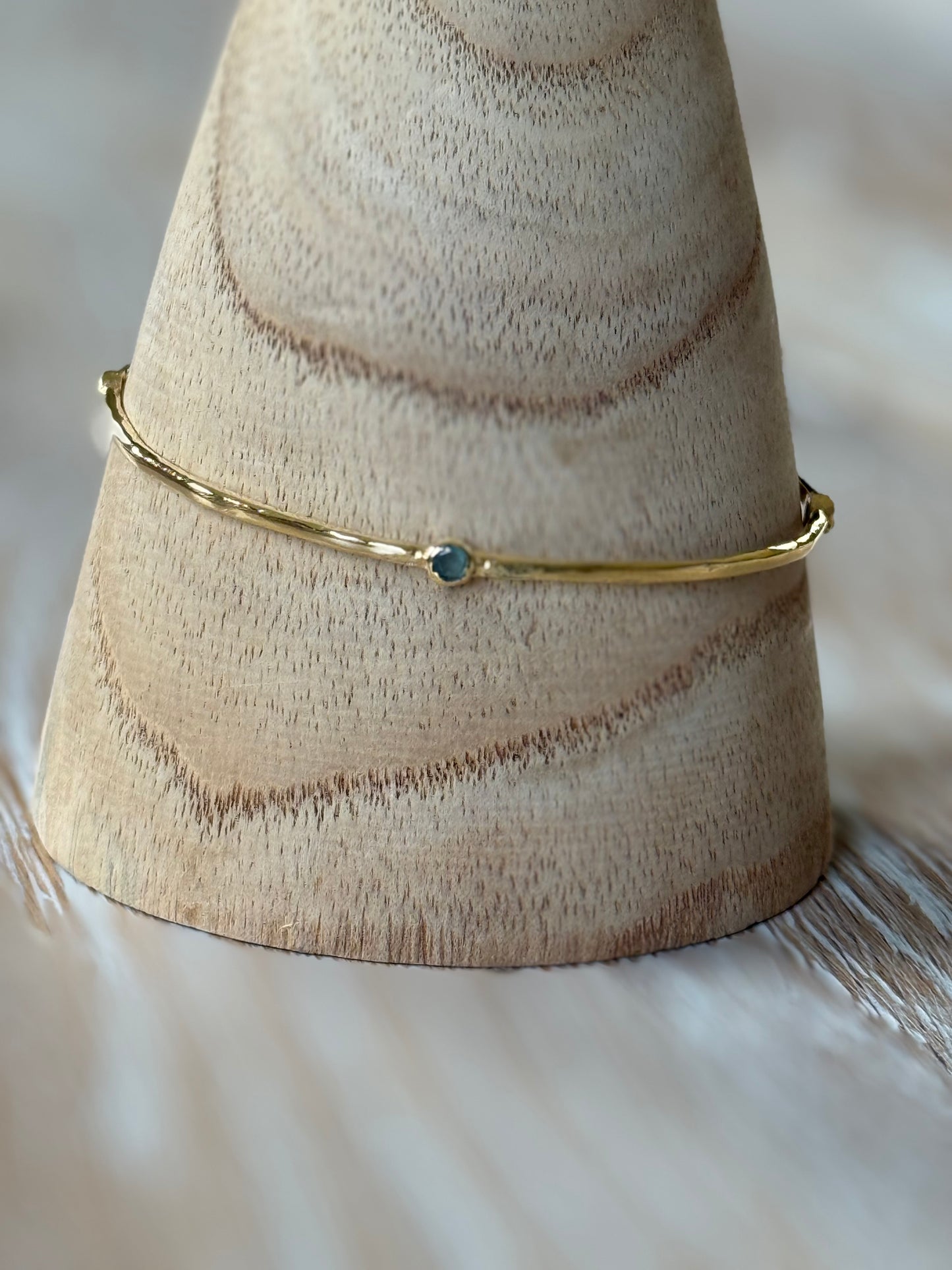 Gold Bracelet with Seed Assorted Stones