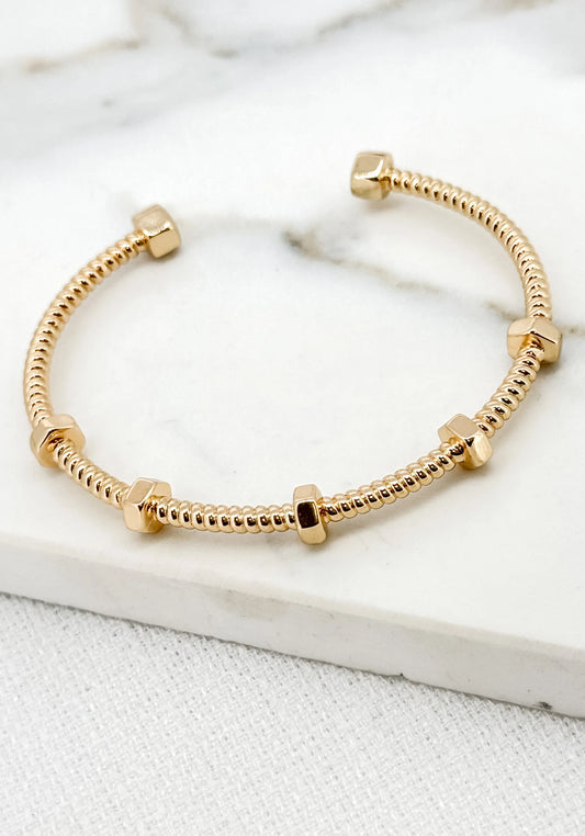 Textured Gold Bangle