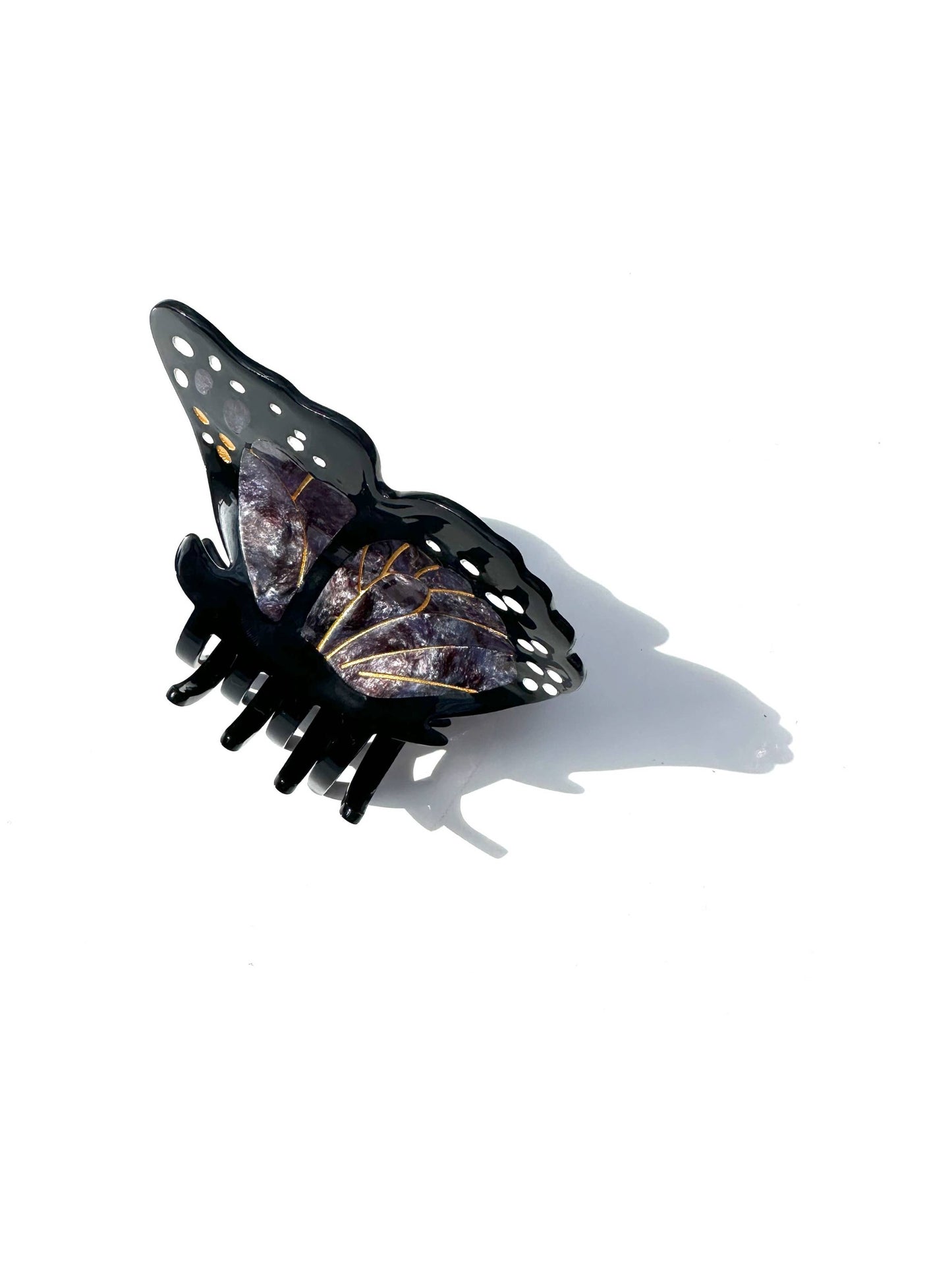 Red Hand-painted Limited Edition Monarch Butterfly Claw Clip