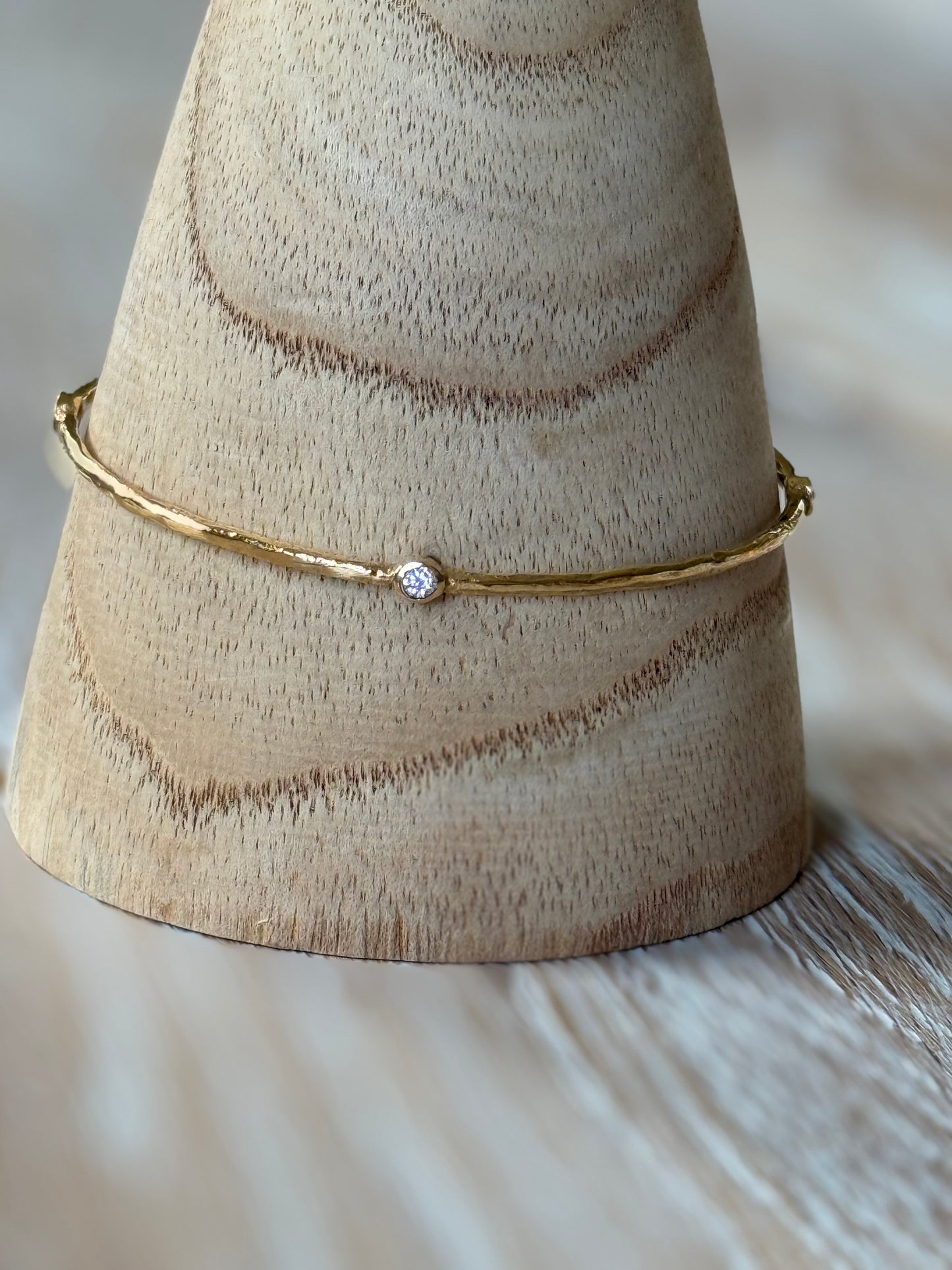 Gold Bracelet with Seed Assorted Stones