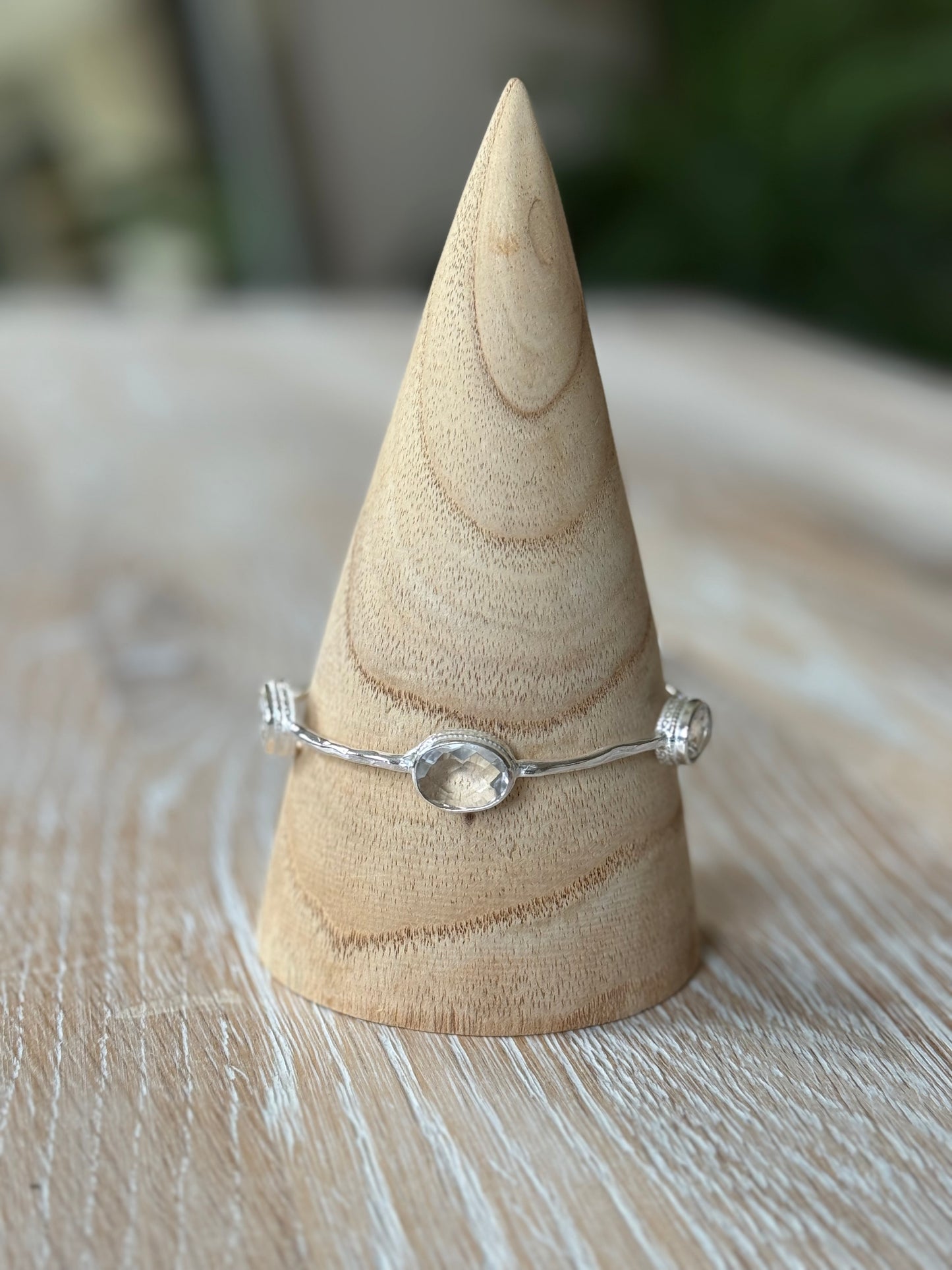 Silver Bracelet with Large Assorted Stones