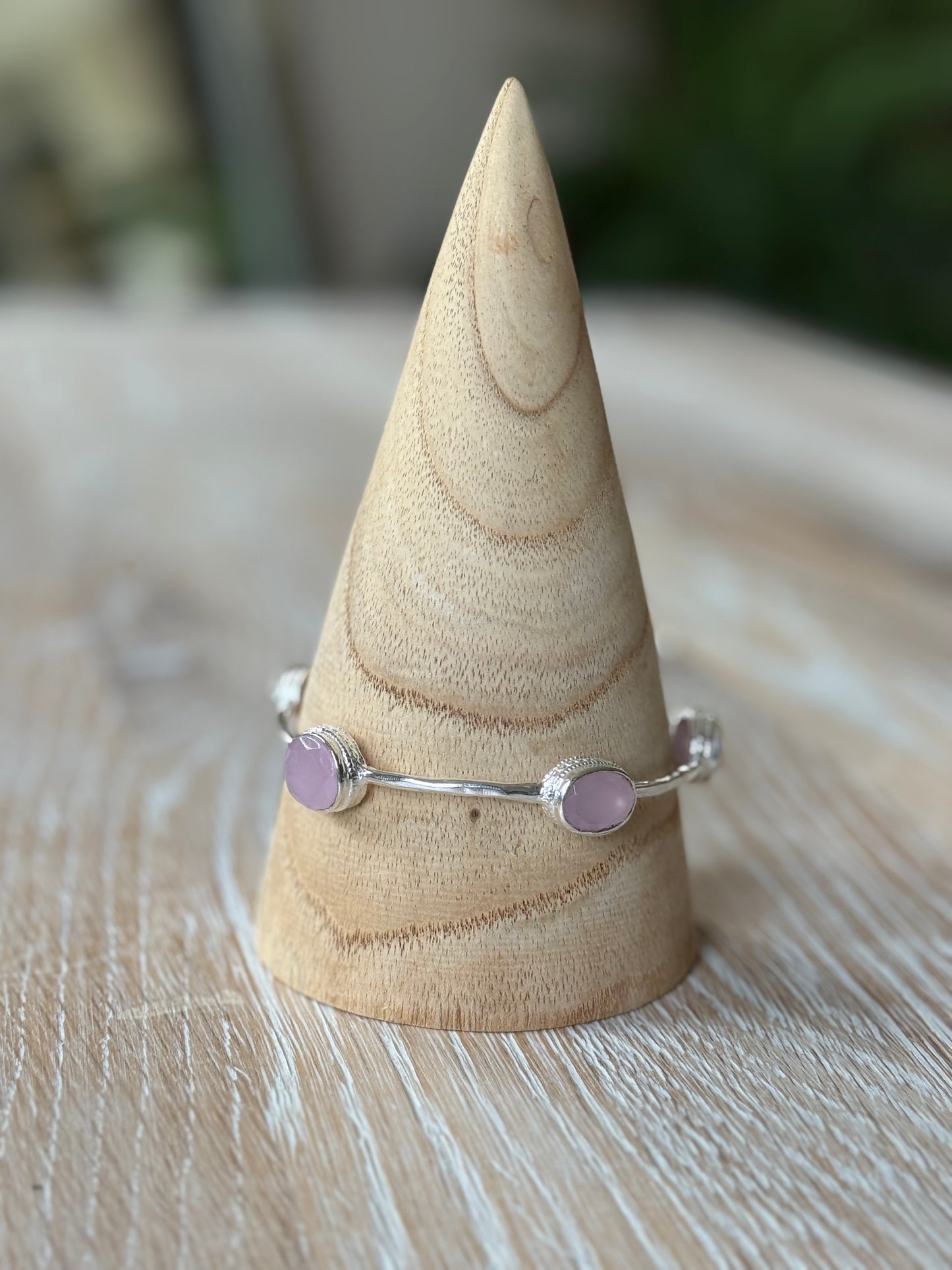Silver Bracelet with Large Assorted Stones