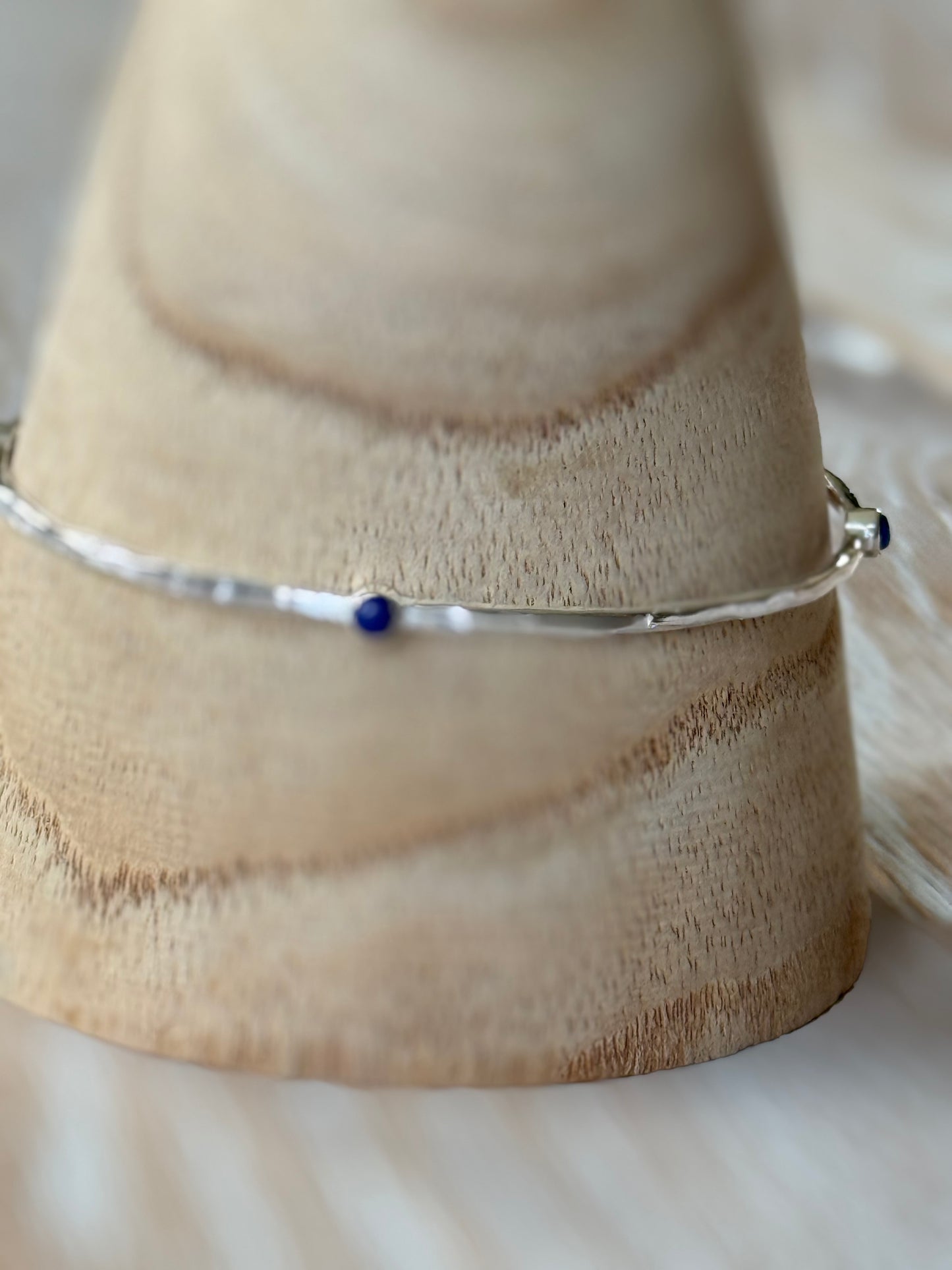 Silver Bracelet with Seed Assorted Stones