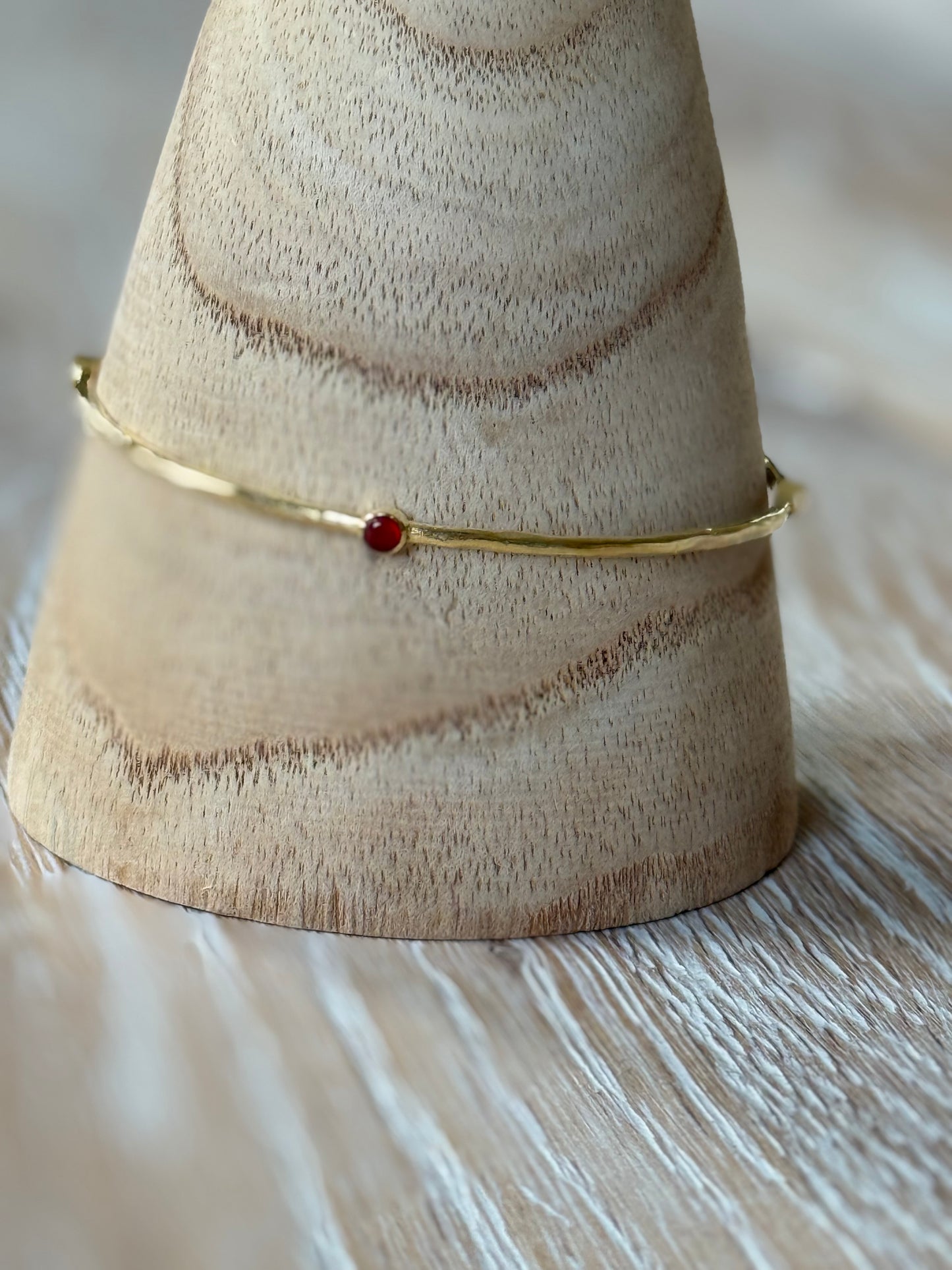 Gold Bracelet with Seed Assorted Stones