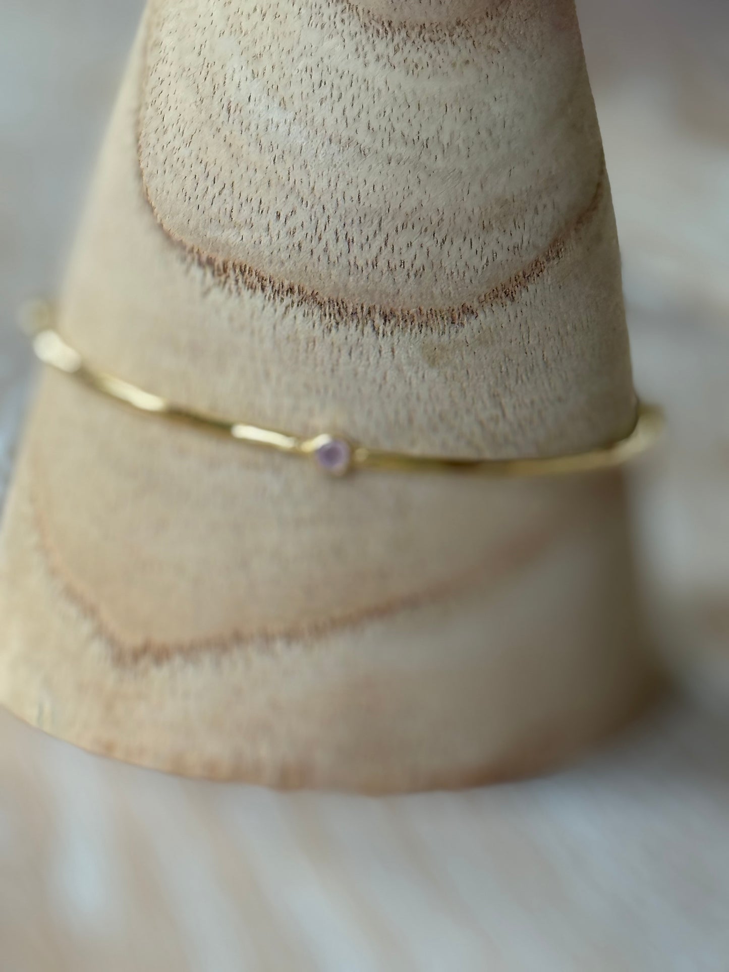 Gold Bracelet with Seed Assorted Stones