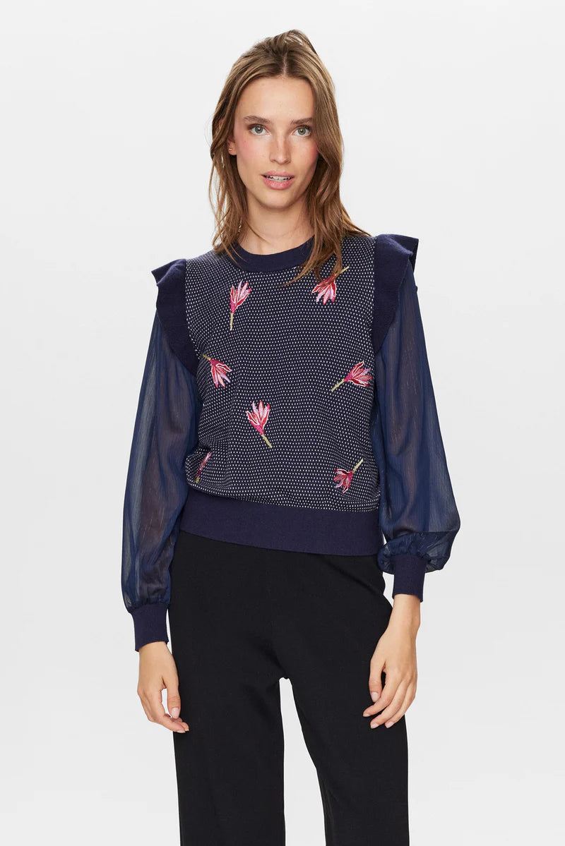 NUMAGNOLIA Jumper in Blue