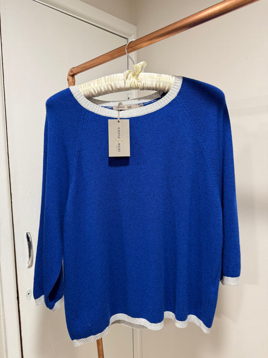 Tinkerbell Jumper in Blue & Sand