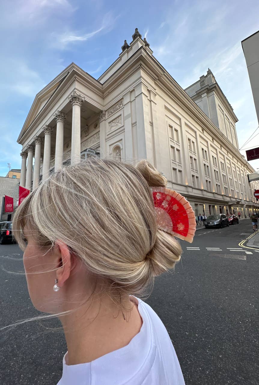 Hand-painted Blossom Fan Claw Hair Clip